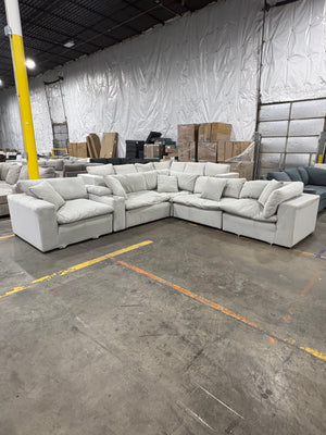 Gray 6Pc Cloud Sectional
