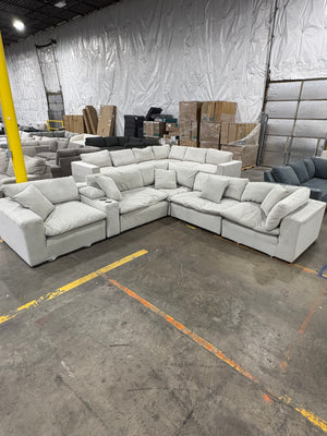 Gray 6Pc Cloud Sectional
