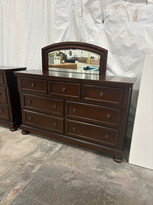 7 Drawer Natural Wood Dresser