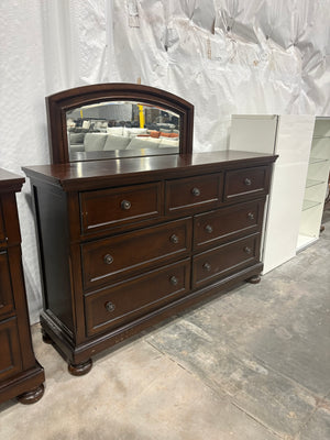7 Drawer Natural Wood Dresser