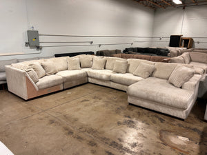 Corduroy White Sectional