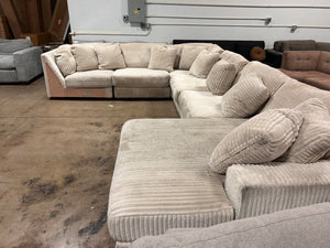 Corduroy White Sectional