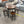 Rustic Industrial Round Counter-Height Dining Table Set with 4 Backless Stools