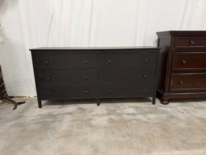 Modern Black 6-Drawer Dresser