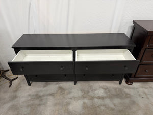Modern Black 6-Drawer Dresser