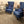 Blue Wing Back Chair Set
