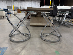 Glass End Table Set