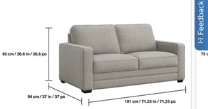 Rosie Fabric Sleeper Sofa with Memory Foam Mattress