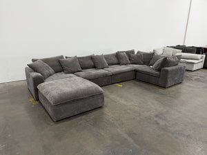 Sereen 6-piece Fabric Modular Sectional Dark Gray