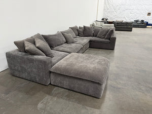 Sereen 6-piece Fabric Modular Sectional Dark Gray