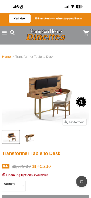 MCM Transformer Table To Desk Limited Edition