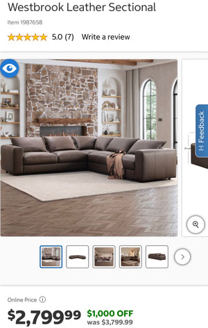 Westbrook Leather Sectional