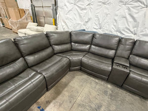 Gilman Creek Wylder Leather Power Sectional