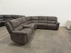 Carlin Fabric Power Reclining Sectional with Power Headrests