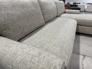 Beige Roll Arm Chaise Sectional
