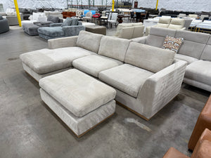 Henredon Caley Reversible Sofa Chaise with Ottoman