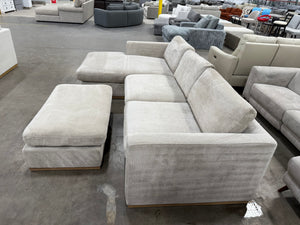 Henredon Caley Reversible Sofa Chaise with Ottoman
