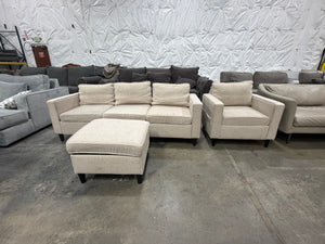 Sofa, Chair and Ottoman Set