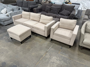 Sofa, Chair and Ottoman Set