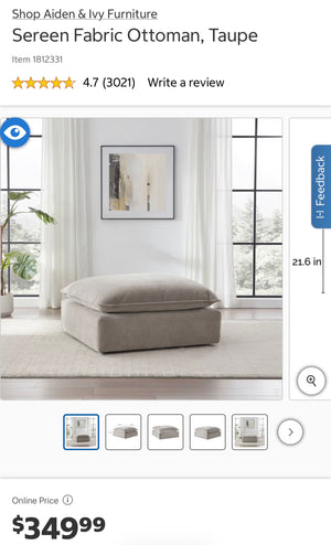 Sereen Fabric Ottoman
