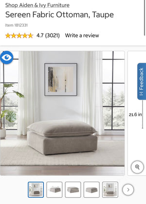 Sereen Fabric Ottoman