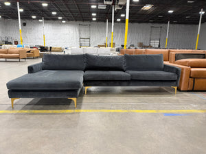 Safavieh Black Velvet Sectional