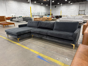 Safavieh Black Velvet Sectional