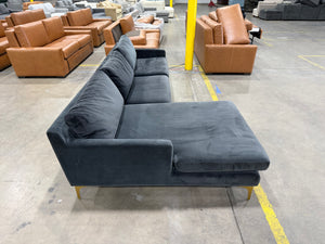 Safavieh Black Velvet Sectional
