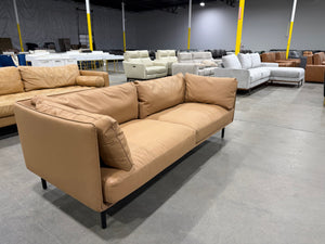Crate & Barrel Wells 84” Leather Sofa