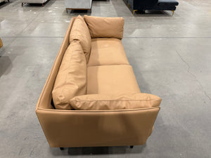 Crate & Barrel Wells 84” Leather Sofa