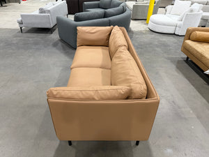 Crate & Barrel Wells 84” Leather Sofa