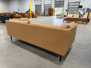 Crate & Barrel Wells 84” Leather Sofa