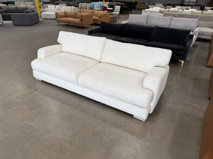 Deep White Boucle Sofa