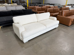 Deep White Boucle Sofa