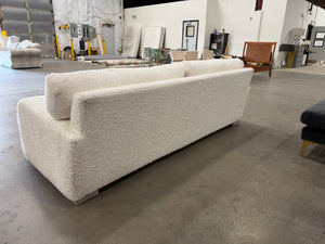 Deep White Boucle Sofa