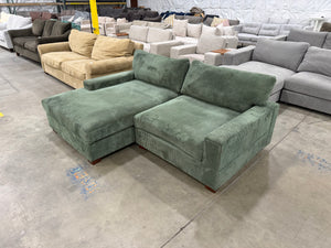 Green Cordouroy Sectional