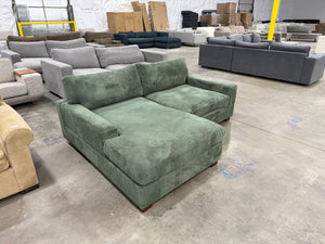 Green Cordouroy Sectional