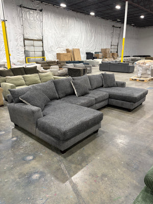 Dark Gray Double Chaise Sectional