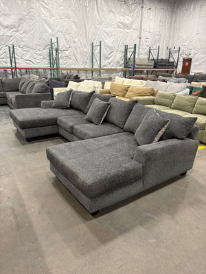 Dark Gray Double Chaise Sectional