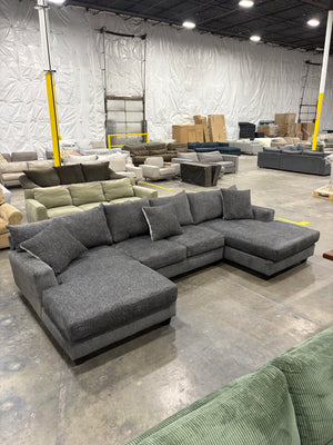 Dark Gray Double Chaise Sectional