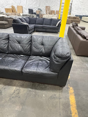 Black 2pc Leather Sectional