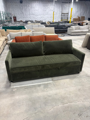 Green Velvet Hide-A-Bed Sofa