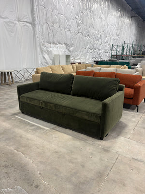 Green Velvet Hide-A-Bed Sofa
