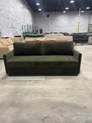 Green Velvet Hide-A-Bed Sofa