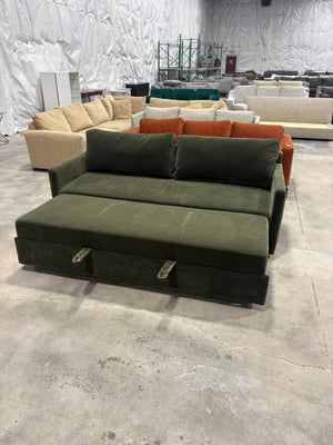 Green Velvet Hide-A-Bed Sofa