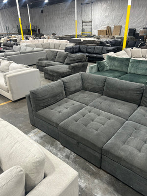 Tisdale 6-Piece Fabric Sectional - Gray