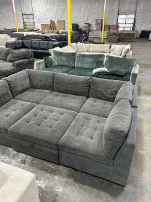 Tisdale 6-Piece Fabric Sectional - Gray