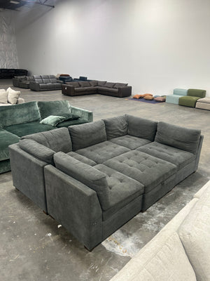 Tisdale 6-Piece Fabric Sectional - Gray