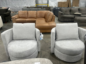 Davos Fabric Chairs - Gray (2-Pack)