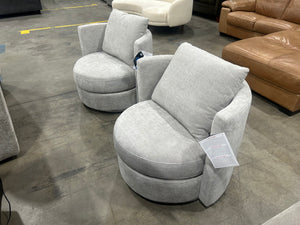 Davos Fabric Chairs - Gray (2-Pack)